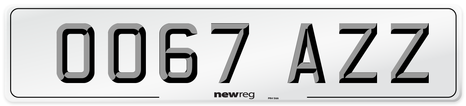 OO67 AZZ Number Plate from New Reg